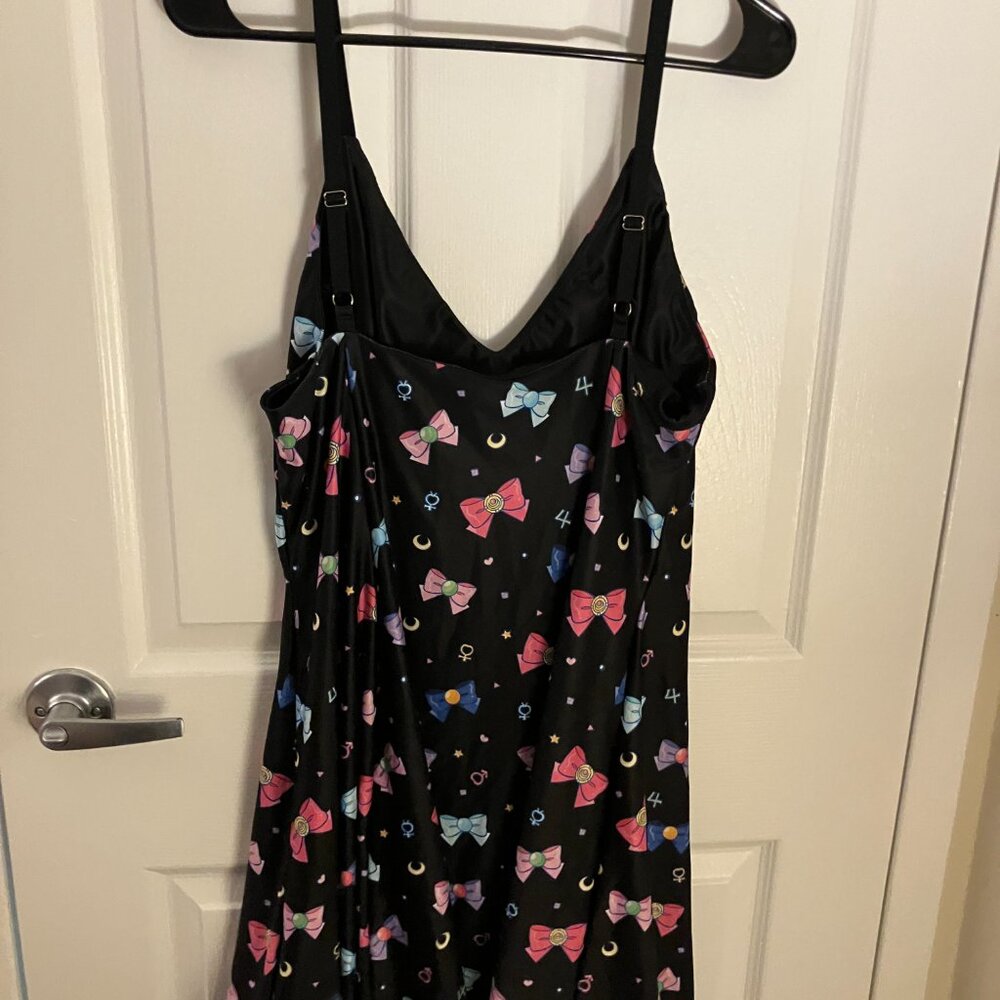 Blackmilk Black Mini Dress with Sailor Moon Bows - Picture 4 of 4